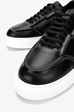 Valmenti Erkek Hakiki Deri Siyah Deri Sneakers & Spor Ayakkabı 1110 105 ERK AYK Y25 SIYAH DR