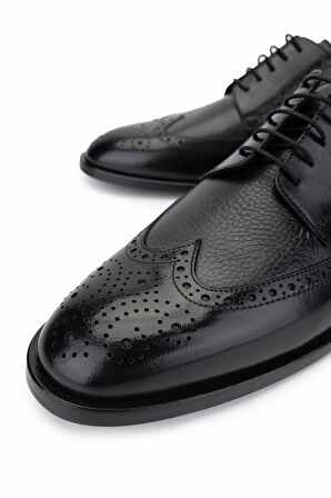 Tamer Tanca Erkek Hakiki Deri Siyah Klasik Ayakkabı 1016 6205 ERK AYK Y25 SYH BFL/GYK