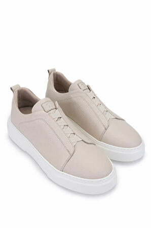 Tamer Tanca Erkek Hakiki Deri Bej Sneakers & Spor Ayakkabı 965 2526 ERK AYK Y25 BEJ FLTR
