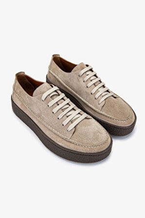 Valmenti Erkek Hakiki Deri Bej Süet Sneakers & Spor Ayakkabı 1111 502 ERK AYK Y25 BEJ SUET