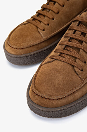 Valmenti Erkek Hakiki Deri Kahverengi Sneakers & Spor Ayakkabı 1111 502 ERK AYK Y25 SIGARO SUET