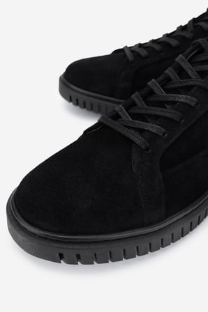 Valmenti Erkek Hakiki Deri Siyah Süet Sneakers & Spor Ayakkabı 352 22268 ERK AYK Y25 SIYAH SUET