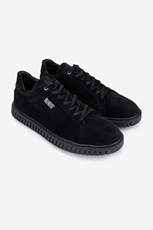 Valmenti Erkek Hakiki Deri Siyah Süet Sneakers & Spor Ayakkabı 352 22268 ERK AYK Y25 SIYAH SUET