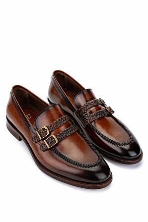 Tamer Tanca Erkek Hakiki Deri Taba Klasik Ayakkabı 342 9185 ERK AYK Y25 TABA