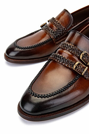 Tamer Tanca Erkek Hakiki Deri Taba Klasik Ayakkabı 342 9185 ERK AYK Y25 TABA