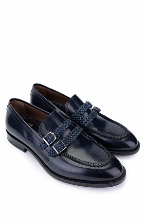 Tamer Tanca Erkek Hakiki Deri Lacivert Klasik Ayakkabı 342 9185 ERK AYK Y25 LACI