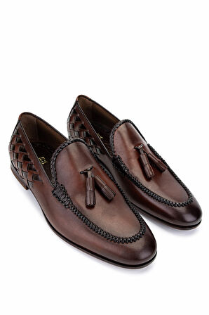 Tamer Tanca Erkek Hakiki Deri Taba Klasik Ayakkabı 342 9170 ERK AYK Y25 TABA CRUST