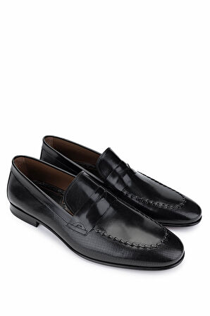 Tamer Tanca Erkek Hakiki Deri Siyah Klasik Ayakkabı 342 9149 ERK AYK Y25 SIYAH