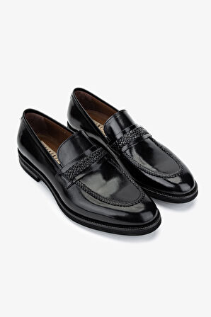 Valmenti Erkek Hakiki Deri Siyah Klasik Ayakkabı 342 7383 ERK AYK Y25 SIYAH