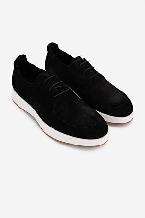 Valmenti Erkek Hakiki Deri Siyah Süet Casual Ayakkabı 325 13153-148 ERK AYK Y25 SIYAH SUET