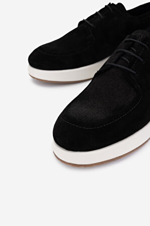 Valmenti Erkek Hakiki Deri Siyah Süet Casual Ayakkabı 325 13153-148 ERK AYK Y25 SIYAH SUET