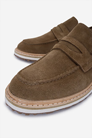 Valmenti Erkek Hakiki Deri Loafer Ayakkabı 325 13153-143 ERK AYK Y25 TOBACCO SUET