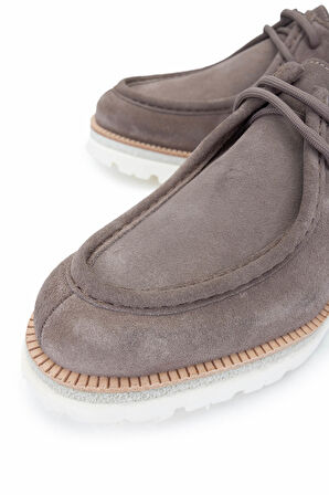 Tamer Tanca Erkek Hakiki Deri Taupe Süet Casual Ayakkabı 987 186K ERK AYK Y25 TAUPE SUET