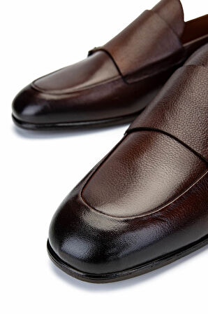 Tamer Tanca Erkek Hakiki Deri Kahverengi Loafer Ayakkabı 987 192 ERK AYK Y25 KAHVE