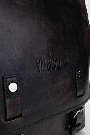 Valmenti Erkek Hakiki Deri Kızıl Eskitme Sırt Çantası 301 3027 ERK CNT Y25 KIZIL ESKITME