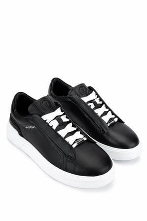 Mario Valentino Unisex Hakiki Deri Siyah Sneakers & Spor Ayakkabı 1040 95R2106 AYK Y25 NERO