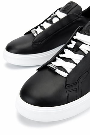 Mario Valentino Unisex Hakiki Deri Siyah Sneakers & Spor Ayakkabı 1040 95R2106 AYK Y25 NERO