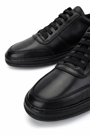 Tamer Tanca Erkek Hakiki Deri Siyah Deri Sneakers & Spor Ayakkabı 128 265530 ERK AYK Y25 SIYAH DR