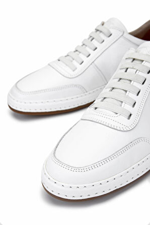 Tamer Tanca Erkek Hakiki Deri Beyaz Sneakers & Spor Ayakkabı 128 265530 ERK AYK Y25 BEYAZ DR