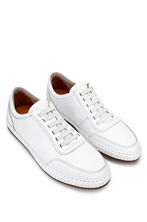 Tamer Tanca Erkek Hakiki Deri Beyaz Sneakers & Spor Ayakkabı 128 265530 ERK AYK Y25 BEYAZ DR