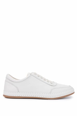 Tamer Tanca Erkek Hakiki Deri Bej Sneakers & Spor Ayakkabı 128 265530 ERK AYK Y25 BEJ DR