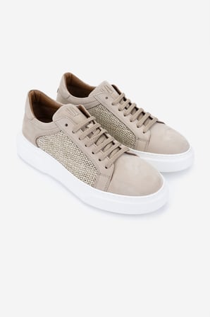 Valmenti Erkek Hakiki Deri Sneakers & Spor Ayakkabı 1113 1191 ERK AYK Y25 BEJ ORG/BEJ