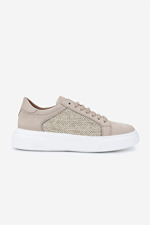 Valmenti Erkek Hakiki Deri Sneakers & Spor Ayakkabı 1113 1191 ERK AYK Y25 BEJ ORG/BEJ