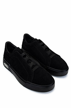 Tamer Tanca Erkek Hakiki Deri Siyah Süet Sneakers & Spor Ayakkabı 352 23370 ERK AYK Y25 SIYAH SUET