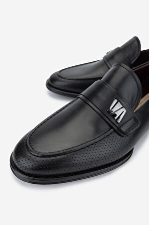 Valmenti Erkek Hakiki Deri Siyah Klasik Ayakkabı 1016 161C ERK AYK Y25 SIYAH LIMA