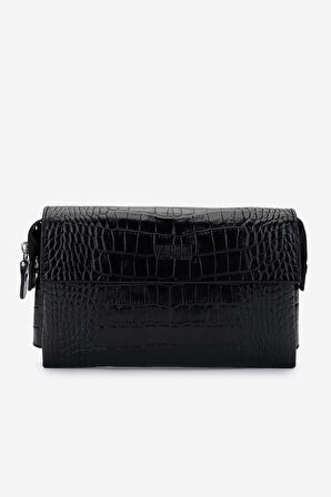 Valmenti Erkek Hakiki Deri Siyah Kroko El Çantası 147 895 ERK CNT Y25 SIYAH KROKO