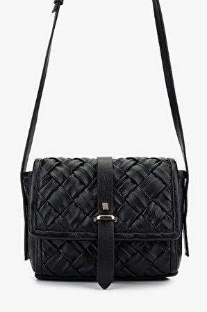 Valmenti Kadın Hakiki Deri Siyah Deri Postacı Çanta 147 1034-M BN CNT Y25 SIYAH DR