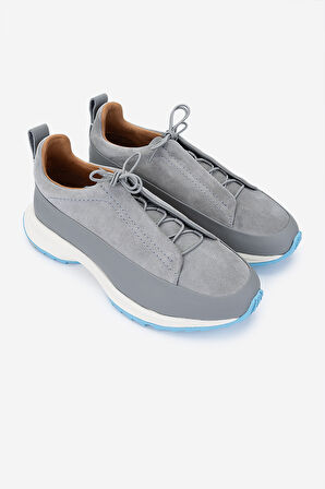 Valmenti Erkek Hakiki Deri Sneakers & Spor Ayakkabı 1092 V2222 ERK AYK SK24-25 GRI DR/SUET