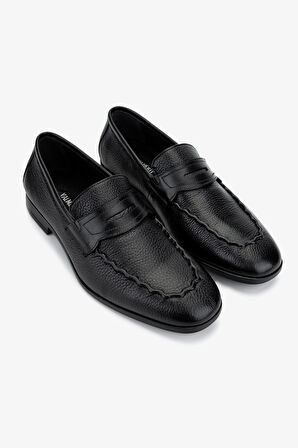 Valmenti Erkek Hakiki Deri Siyah Floter Klasik Ayakkabı 183 42751 ERK AYK Y25 SIYAH FLTR