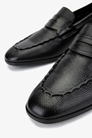 Valmenti Erkek Hakiki Deri Siyah Floter Klasik Ayakkabı 183 42751 ERK AYK Y25 SIYAH FLTR