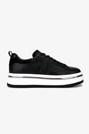 Valmenti Erkek Hakiki Deri Siyah Sneakers & Spor Ayakkabı 381 21618 ERK AYK Y25 SIYAH MAT