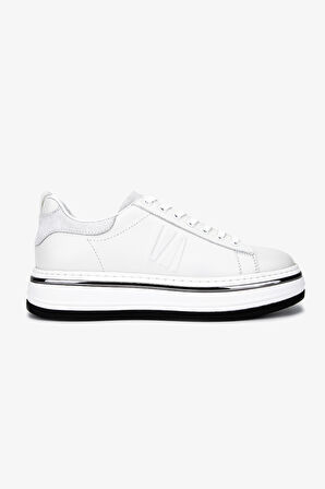 Valmenti Erkek Hakiki Deri Beyaz Sneakers & Spor Ayakkabı 381 21618 ERK AYK Y25 BEYAZ MAT