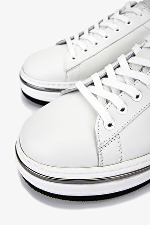 Valmenti Erkek Hakiki Deri Beyaz Sneakers & Spor Ayakkabı 381 21618 ERK AYK Y25 BEYAZ MAT