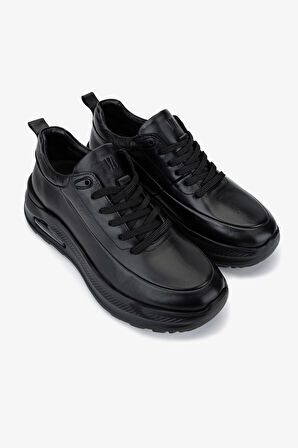 Valmenti Erkek Hakiki Deri Siyah Deri Sneakers & Spor Ayakkabı 381 21178 ERK AYK Y25 SIYAH DR