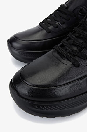 Valmenti Erkek Hakiki Deri Siyah Deri Sneakers & Spor Ayakkabı 381 21178 ERK AYK Y25 SIYAH DR