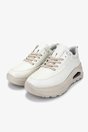 Valmenti Erkek Hakiki Deri Beyaz Sneakers & Spor Ayakkabı 381 21178 ERK AYK Y25 BEYAZ DR