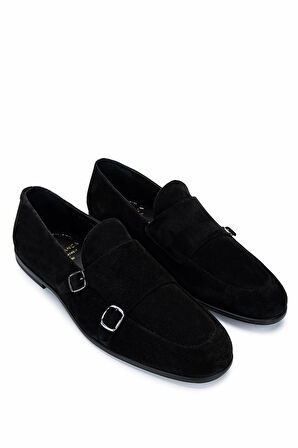 Tamer Tanca Erkek Hakiki Deri Siyah Süet Loafer Ayakkabı 987 192 ERK AYK Y25 SIYAH SUET