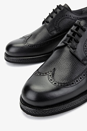 Valmenti Erkek Hakiki Deri Siyah Floter Klasik Ayakkabı 987 200 ERK AYK Y25 SIYAH FLTR