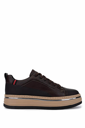 Tamer Tanca Erkek Hakiki Deri Sneakers & Spor Ayakkabı 381 21624 ERK AYK Y25 KAHVE KMBN