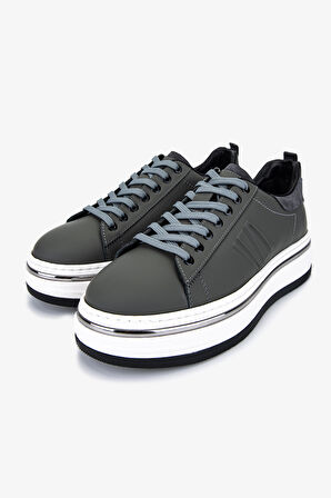 Valmenti Erkek Hakiki Deri Gri Sneakers & Spor Ayakkabı 381 21618 ERK AYK Y25 GRI