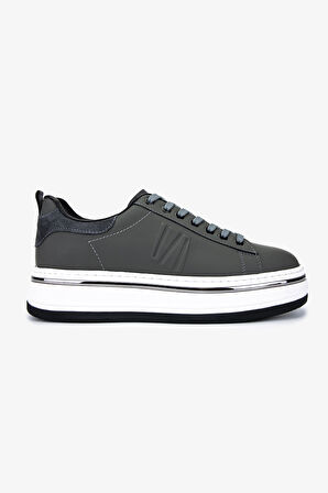 Valmenti Erkek Hakiki Deri Gri Sneakers & Spor Ayakkabı 381 21618 ERK AYK Y25 GRI