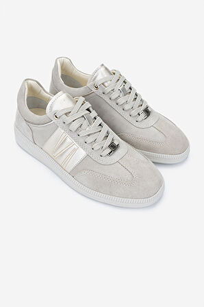 Valmenti Kadın Hakiki Deri Bej Süet Sneakers & Spor Ayakkabı 1011 6894 BN AYK Y25 BEJ SUET