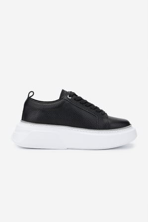Valmenti Kadın Hakiki Deri Siyah Floter Sneakers & Spor Ayakkabı 1115 8026 BN AYK Y25 SIYAH FLTR