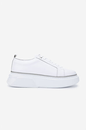 Valmenti Kadın Hakiki Deri Beyaz Sneakers & Spor Ayakkabı 1115 8026 BN AYK Y25 BEYAZ FLTR