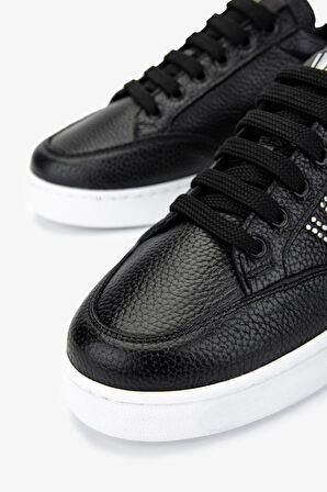 Valmenti Kadın Hakiki Deri Siyah Floter Sneakers & Spor Ayakkabı 1116 1362-33 BN AYK Y25 SIYAH FLTR