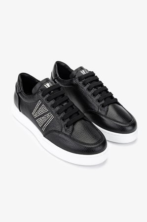 Valmenti Kadın Hakiki Deri Siyah Floter Sneakers & Spor Ayakkabı 1116 1362-33 BN AYK Y25 SIYAH FLTR
